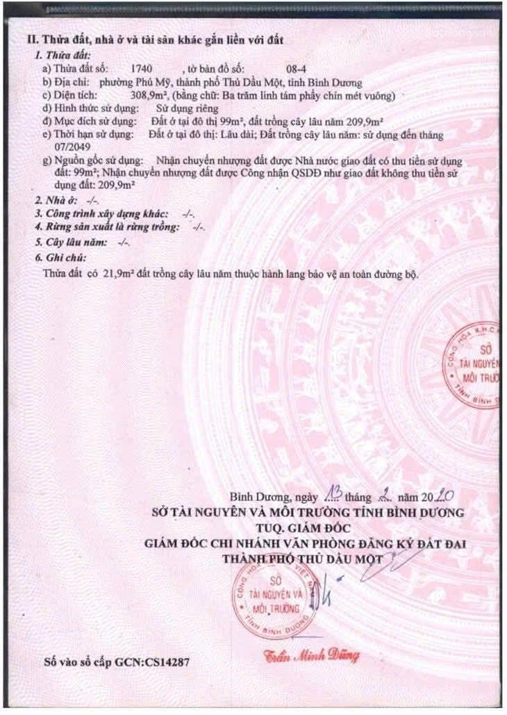 Cân bán gấp đất gần chợ Phú Mỹ