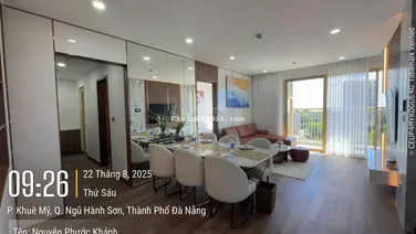 Giá cực sốc cho căn hộ 2PN, 77.4 m2 view trực diện biển Mỹ Khê, nội thất cao cấp, layout rộng rãi