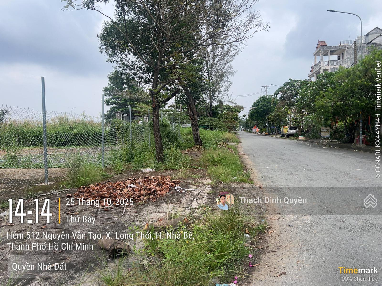 Đất vườn lô góc 2 MT gần hẻm 512 Nguyễn Văn Tạo