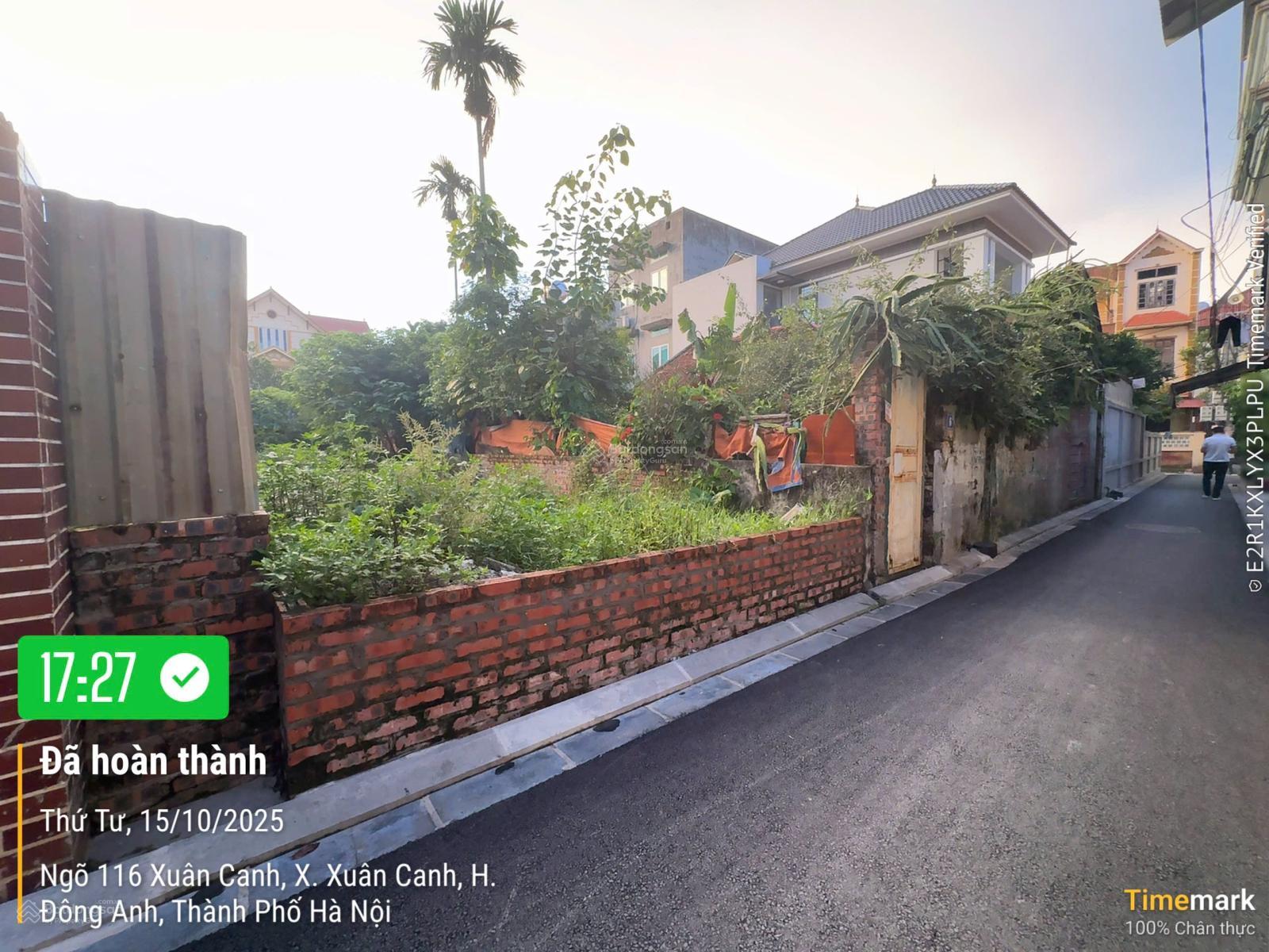 Đất nền thuộc Thôn Lực Canh - Xã Đông Anh (Xã Xuân Canh cũ), với diện tích 105m2