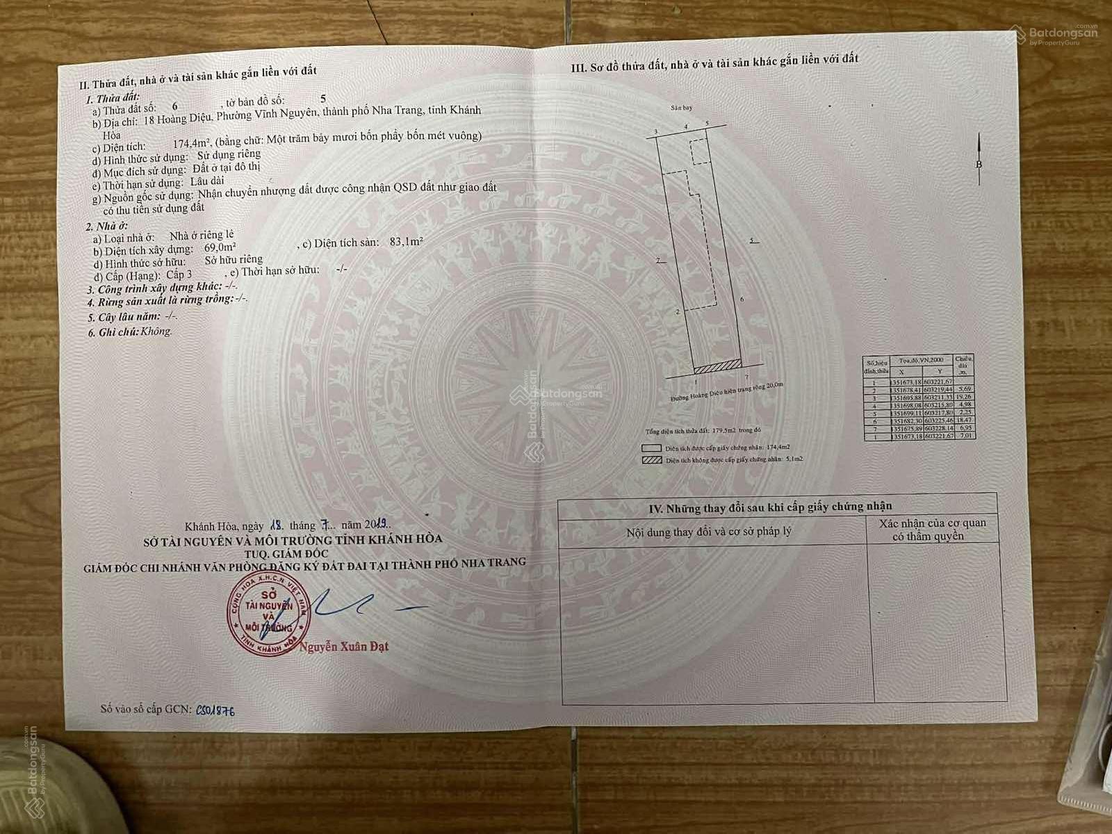 Bán lô đất mặt tiền Hoàng Diệu ngang 7m - LK biển - Phù hợp xây khách sạn & kinh doanh DV du lịch