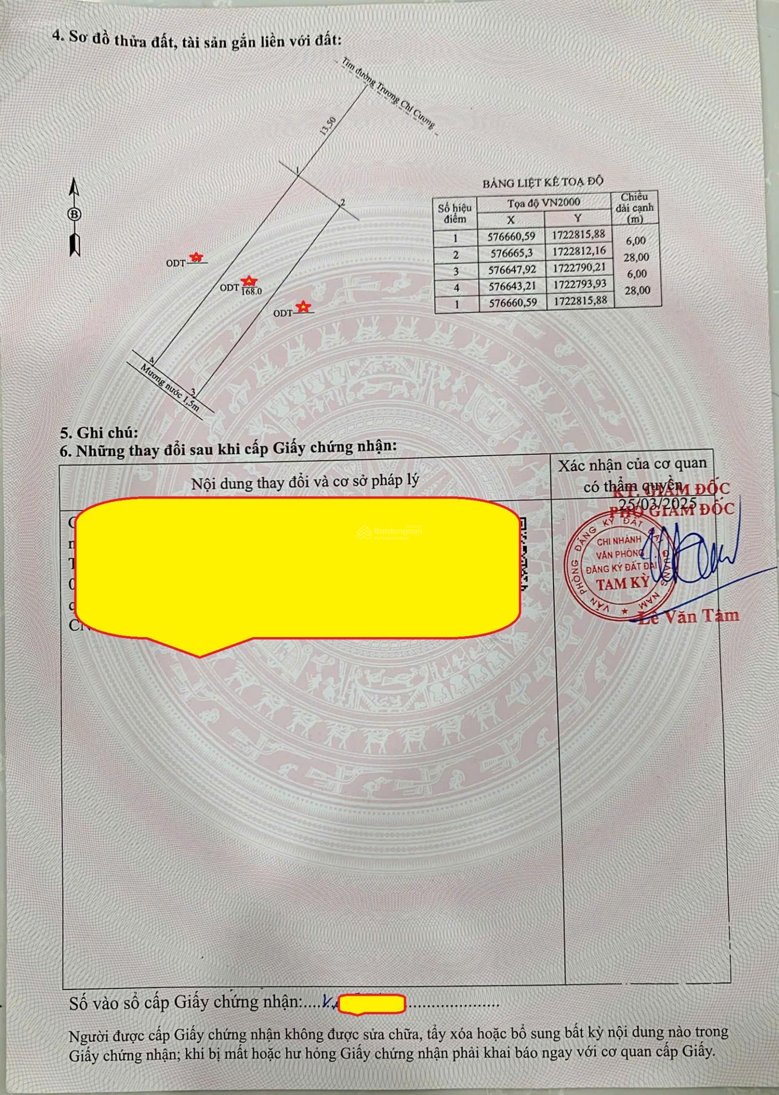 Chính chủ bán lô đất siêu vip 336m2 đường Trương Chí Cương - Tam Kỳ - Quảng Nam (chỉ nhỉnh 22tr/m2)