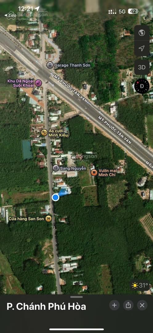 Chính chủ bán lô đất mặt tiền đường DH604, Chánh Phú Hoà, Bến Cát, DT 152m2 có sẵn Thổ cư, SHR