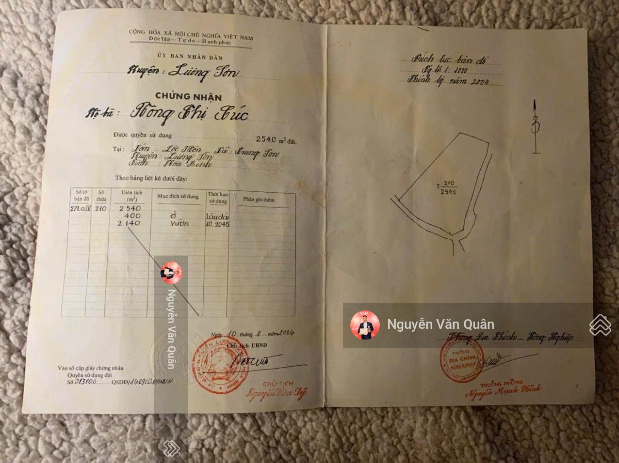 Cắt lỗ! 4.85 tỷ, đất 2 mặt tiền, 2.540m² 400m² thổ cư bám đường 40m sát suối + có ao cá sẵn Cắt lỗ! 4.85 tỷ, đất 2 mặt tiền, 2.540m² 400m² thổ cư bám đường 40m sát suối + có ao cá sẵn