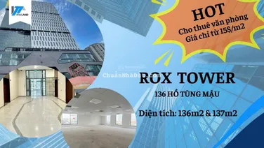 Độc quyền cực hiếm! Cho thuê 137m2 văn phòng hạng B + mới 100% - 136 Hồ Tùng Mậu