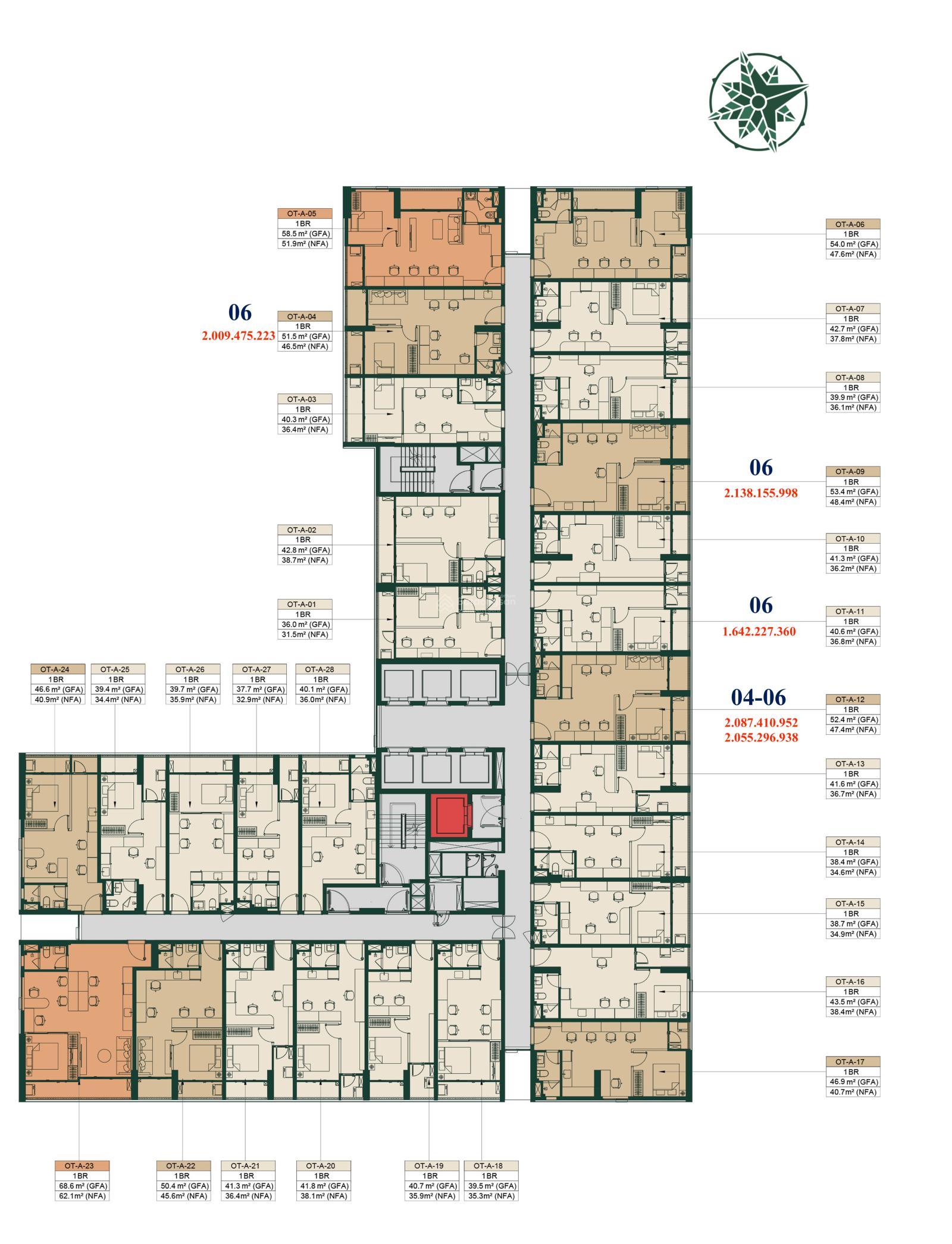 Rổ hàng nội bộ trực tiếp CĐT căn Officetel tầng đẹp hướng mát - Chính sách ưu đãi hơn 100 triệu