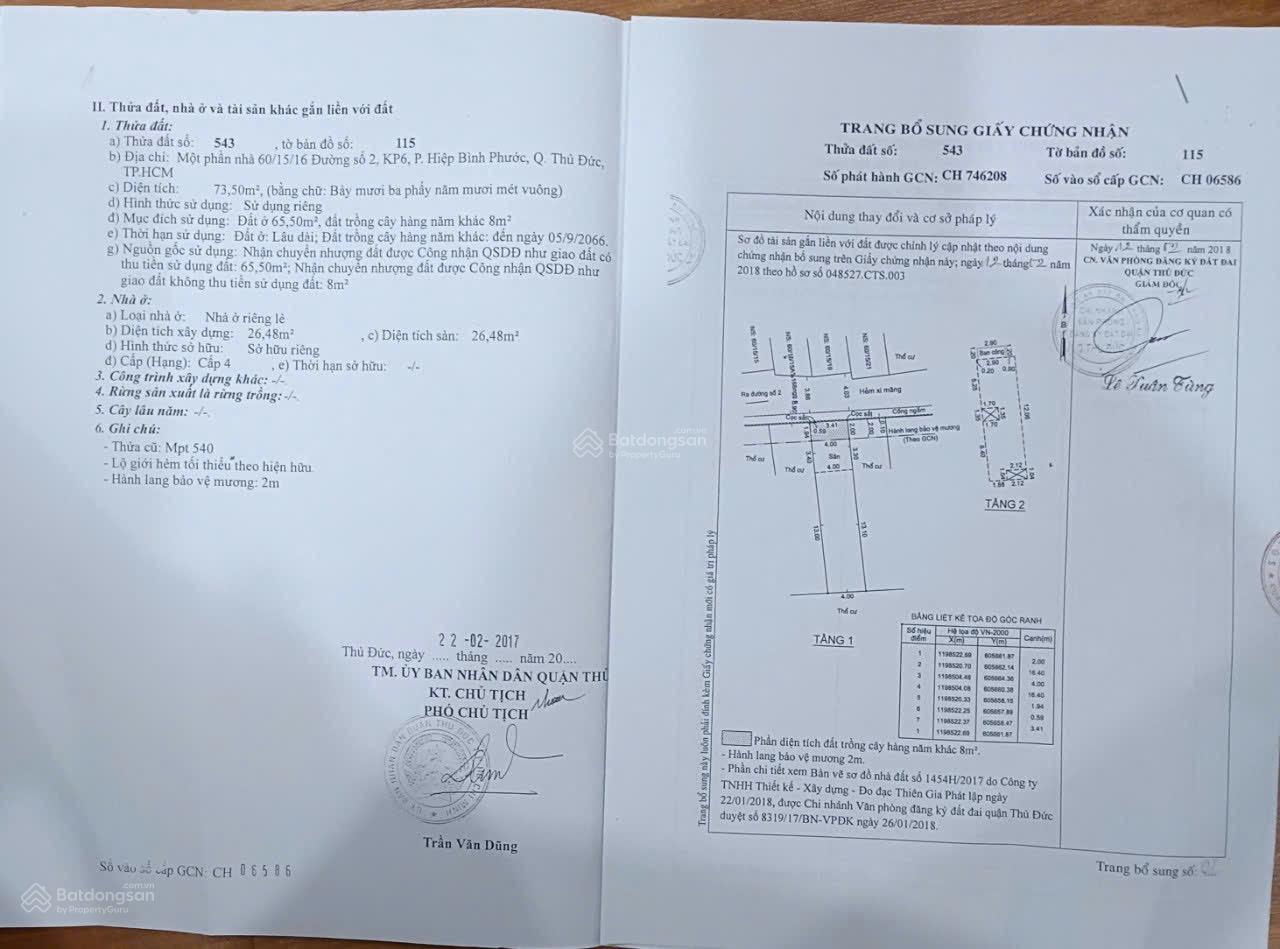 Bán nhà 1trệt 1lầu 75m2 đường số 2 - Hiệp Bình Phước - Thủ Đức, giá 4,95tỷ thương lượng Bán nhà 1trệt 1lầu 75m2 đường số 2 - Hiệp Bình Phước - Thủ Đức, giá 4,95tỷ thương lượng