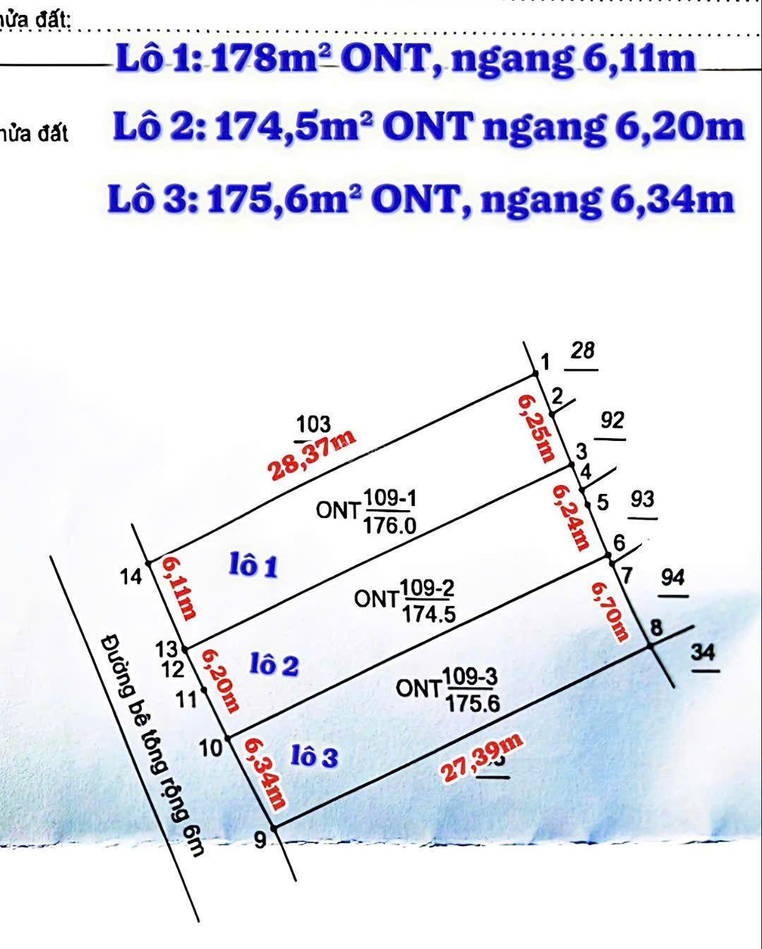 Suối cát - giá rẻ 1 tỷ050 đất full thổ 175m2. LH: 0333 039 ***