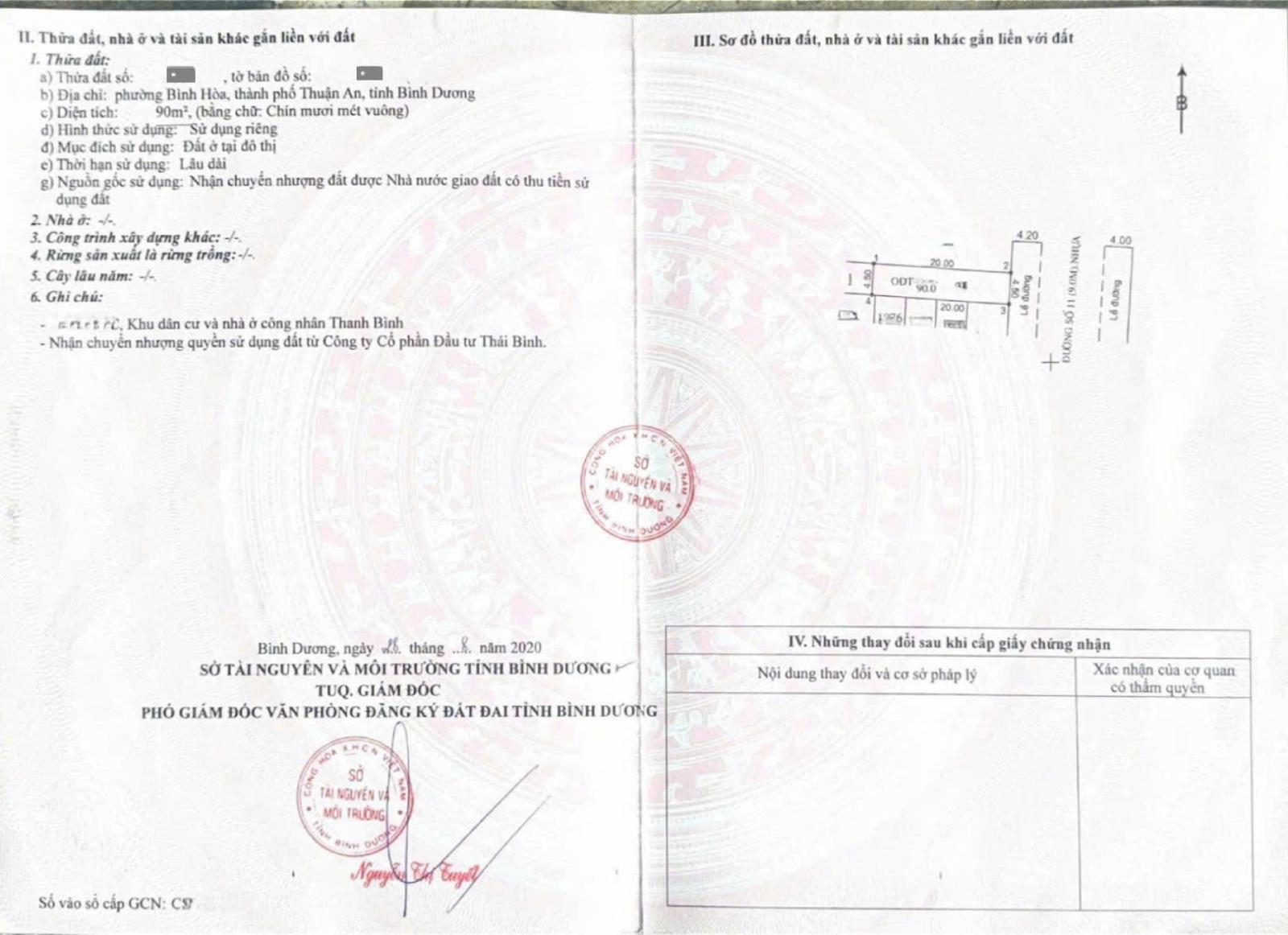 Bán đất 18x20m, đường số 11 KDC Thanh Bình, P. Bình Hòa, thu 70tr/th