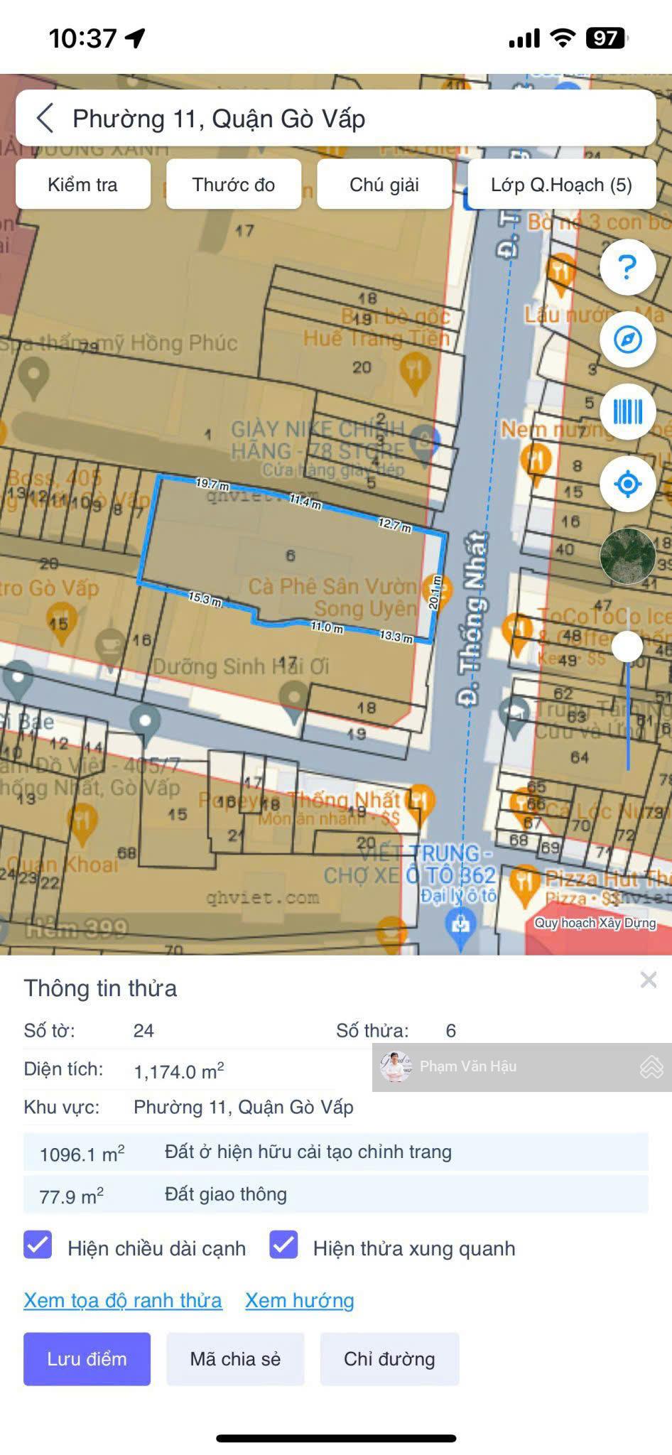 Khuôn đất mặt tiền Thống Nhất DT 20x50m, vị trí đoạn đẹp nhất tuyến đường, bán gấp giá tốt đầu tư