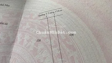 Bán lô đất An Bình Tân đường T3 diện tích: 100,3m2 hướng Tây Bắc. Đường rộng 13m