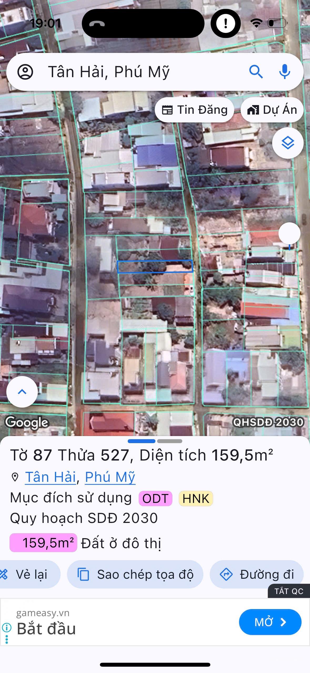 Bán đất giá tốt Tân Hải Phú Mỹ | HCM | phù hợp ở & đầu tư tờ 87, thửa 527