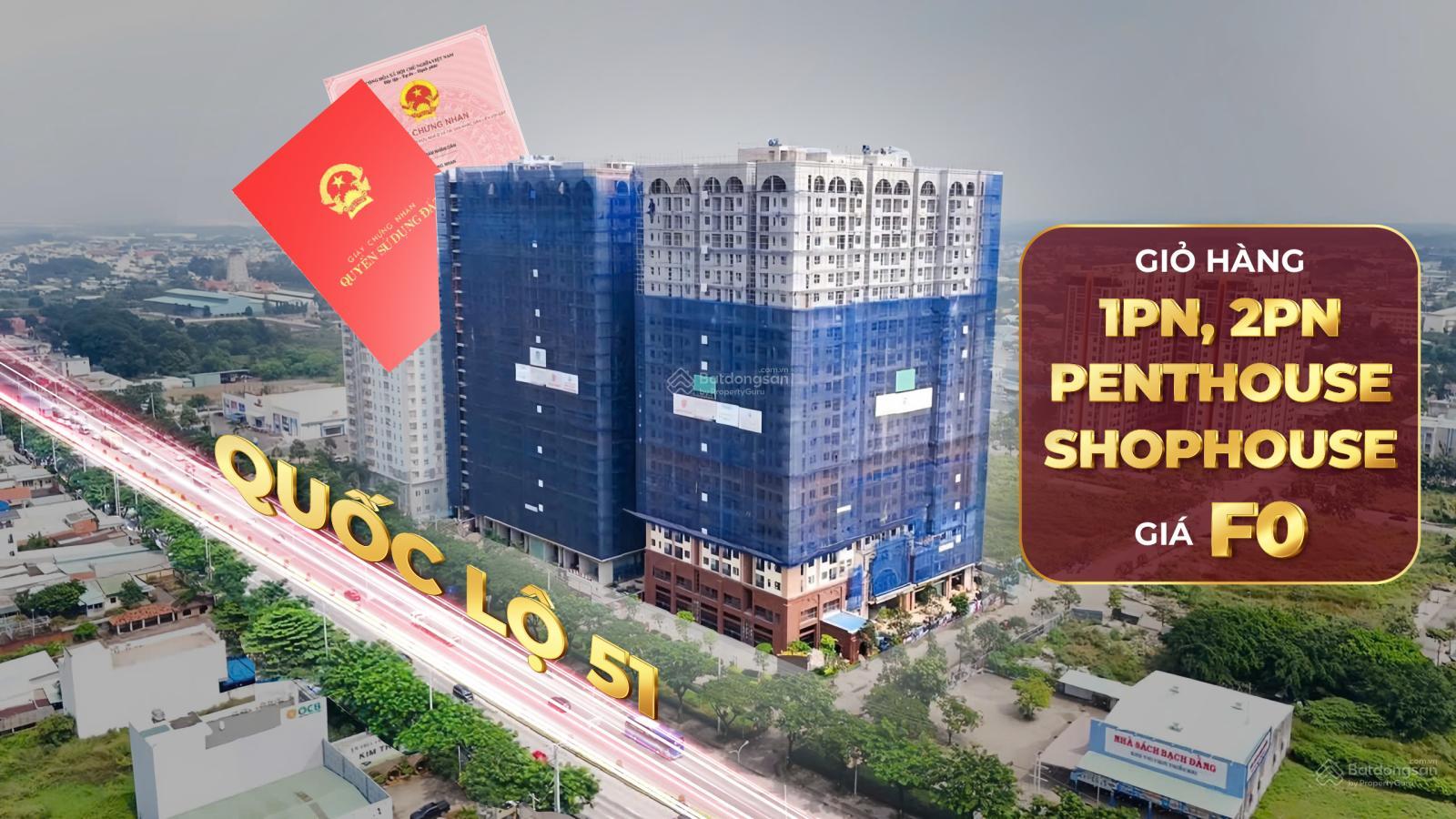Giỏ nội bộ! Căn 1PN, 2PN, penthouse đẹp nhất dự án GĐ2, giá F0 ký HĐMB trực tiếp CĐT, tặng nội thất