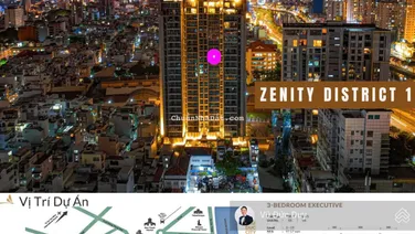 Quận 1, bán Zenity 3 phòng ngủ nội thất đẹp, tầng cao, sổ hồng, giá cực rẻ, sẵn hợp đồng thuê