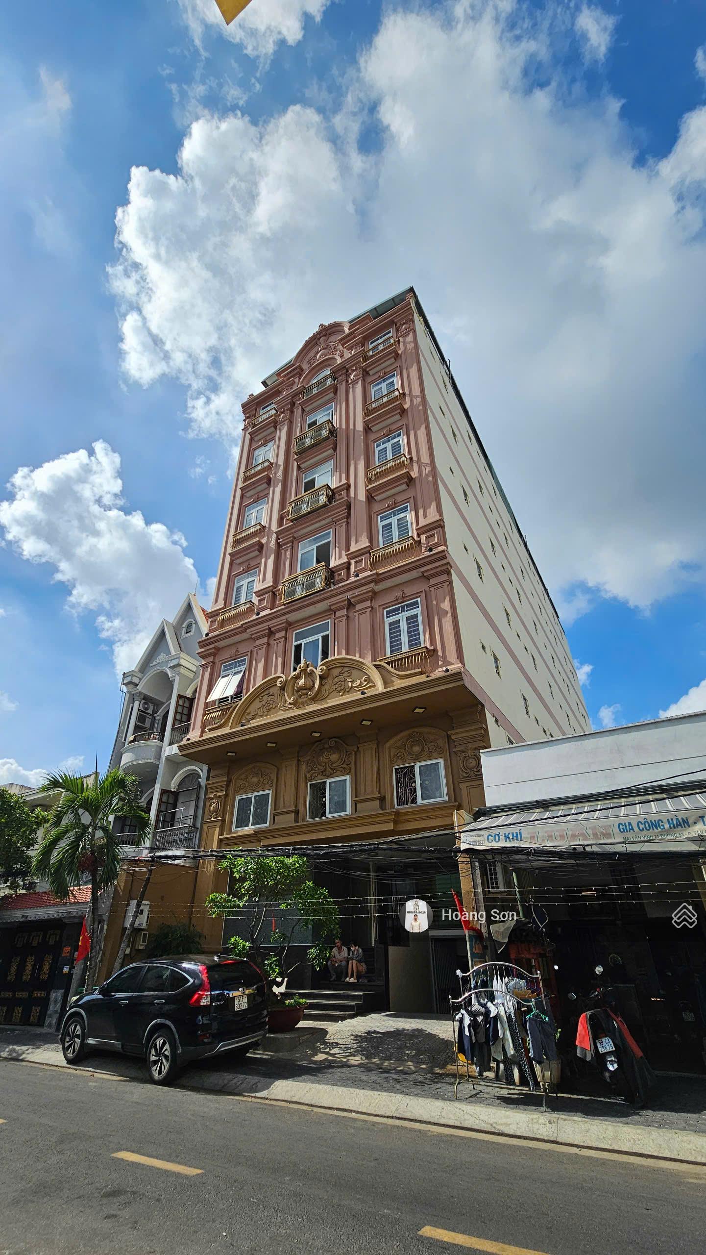 Tòa căn hộ dich vụ 100 phòng full khách MT đường Số 53, Tân Quy Q7, giảm giá còn 125 tỷ