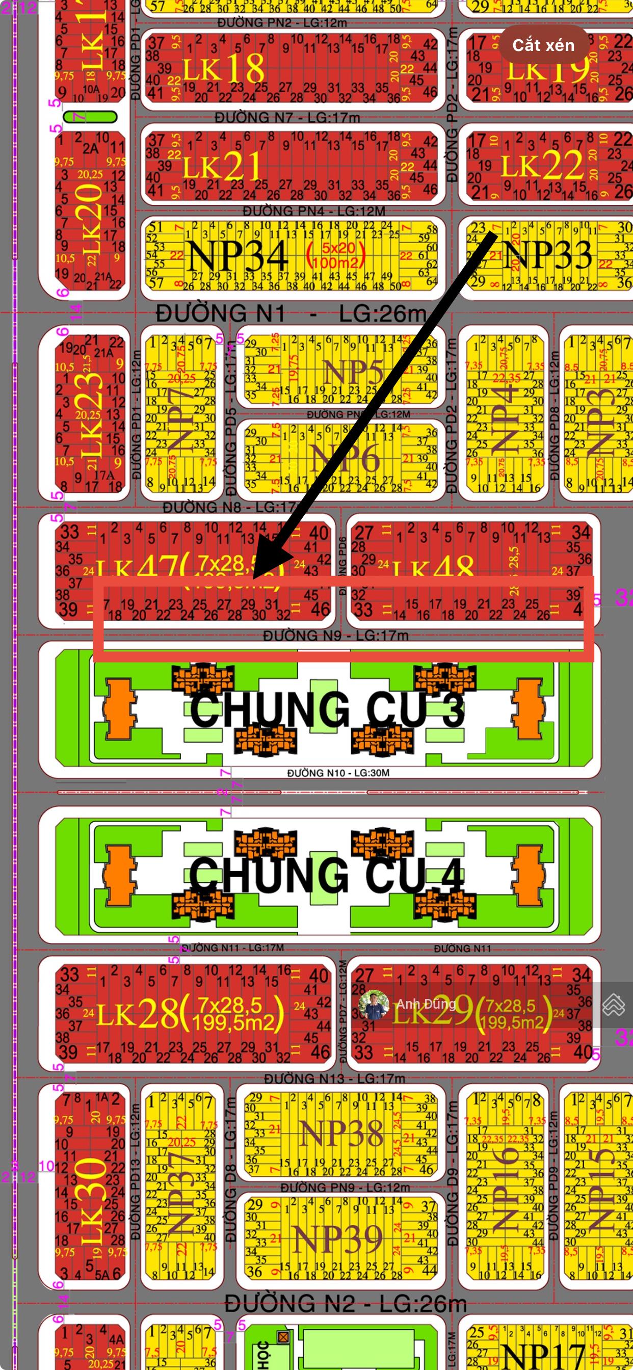 Đất XDHN liên kế 200m, đối diện chung cư C3, đường 17m thông Nguyễn Văn Cừ, giá tốt