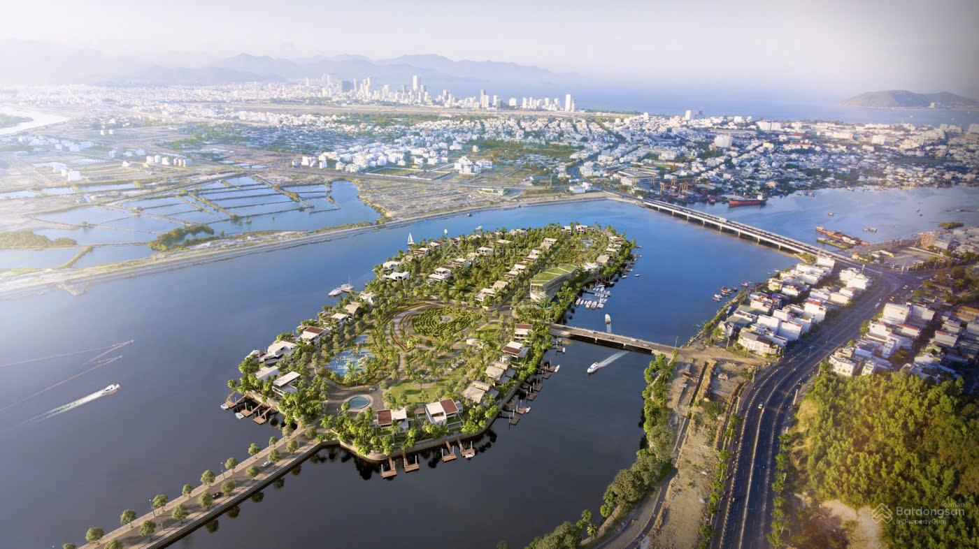 Hiếm: bán lô biệt thự view trực sông biệt thự Đảo Hoa Sen Lotus Island Nha Trang giá 55tr/m2