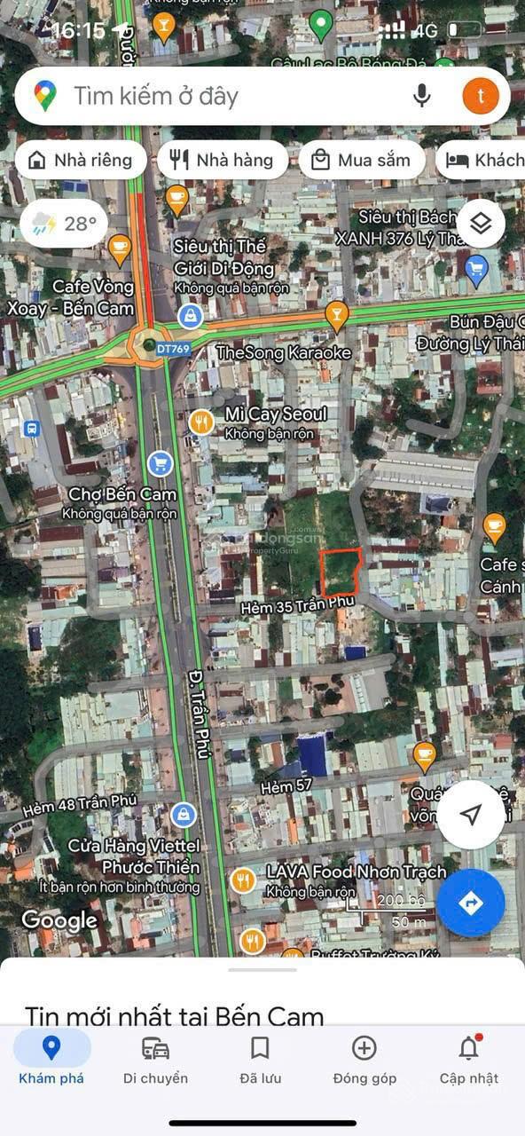 Chủ kẹt tiền gửi bán nền góc hẽm thông xe hơi tránh nhau cách đường Trần Phú 150m