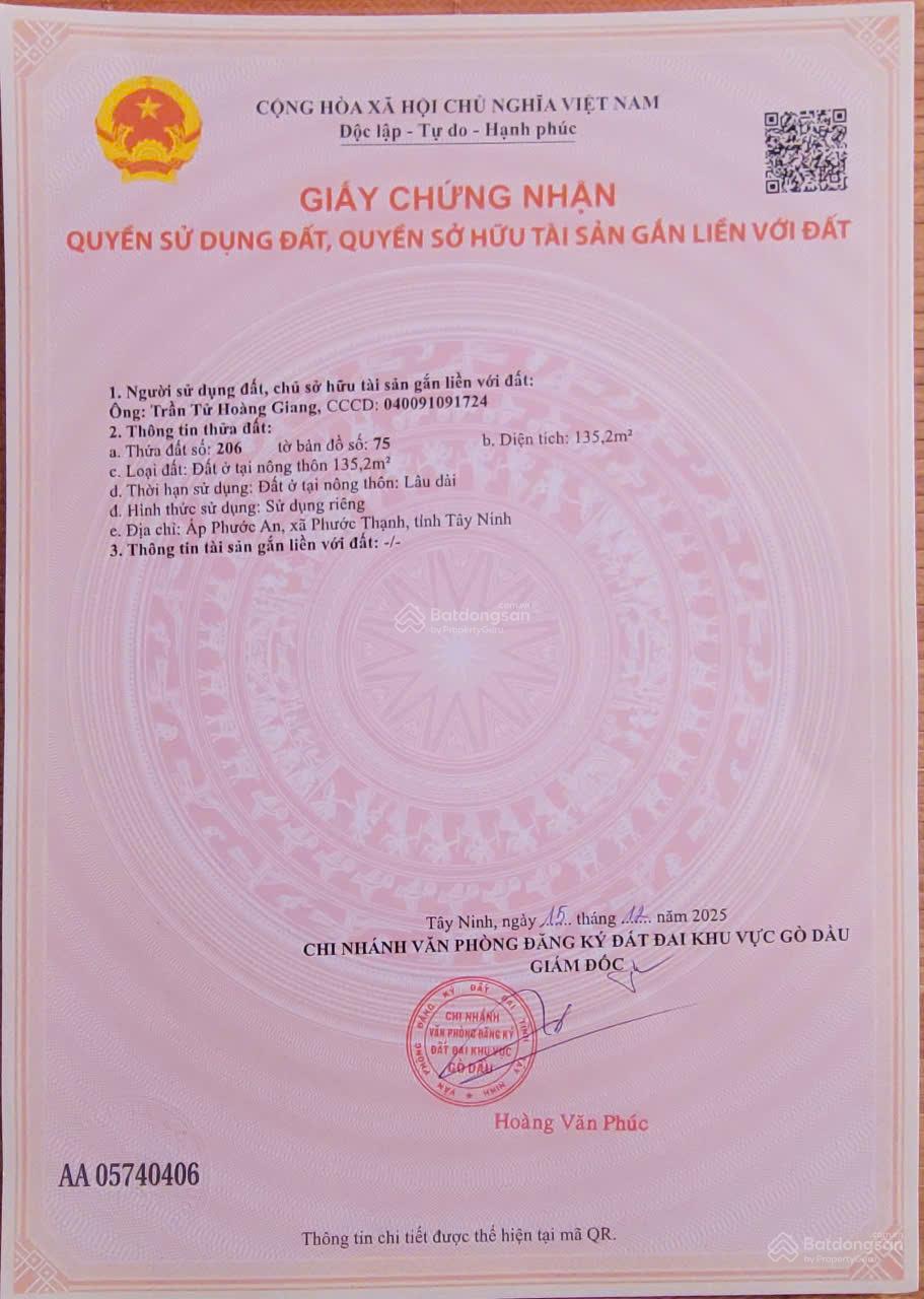 450tr nhựa Phước An gần KCN Hiệp Thạnh 5x27m full thổ cư