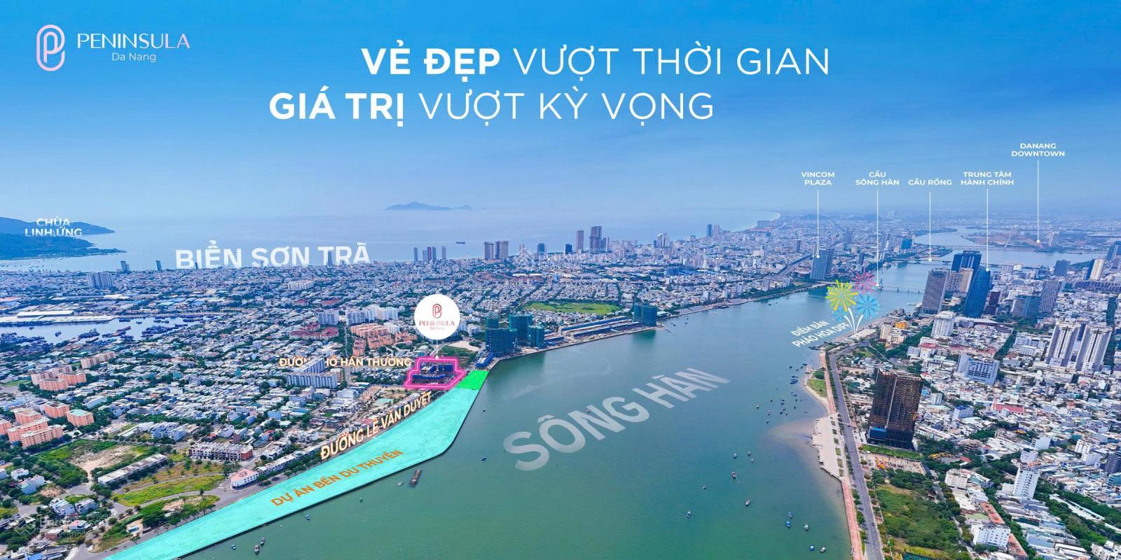 Bán nhanh căn hộ 2PN Peninsula - View sông Hàn, Pháo hoa - Sổ hồng lâu dài - Giá gốc từ CĐT