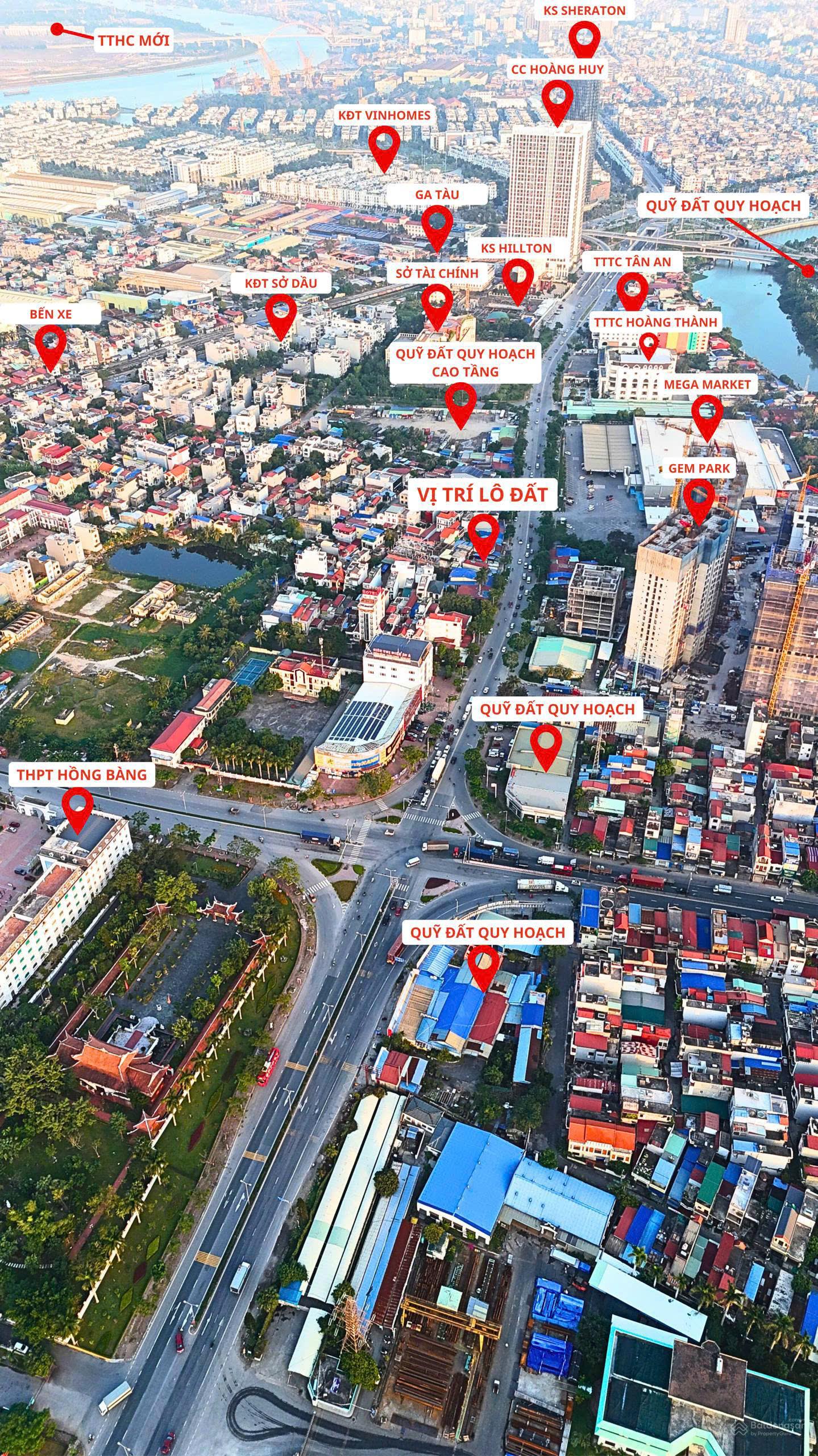 Siêu hiếm - Đất mặt đường Hồng Bàng đối diện Gem Park - Kinh doanh buôn bán sầm uất