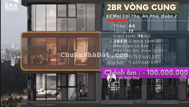 Bán lỗ căn đẹp 2PN Vòng Cung Eaton Park Quận 2, đã thanh toán đợt 3: 1.75 tỷ