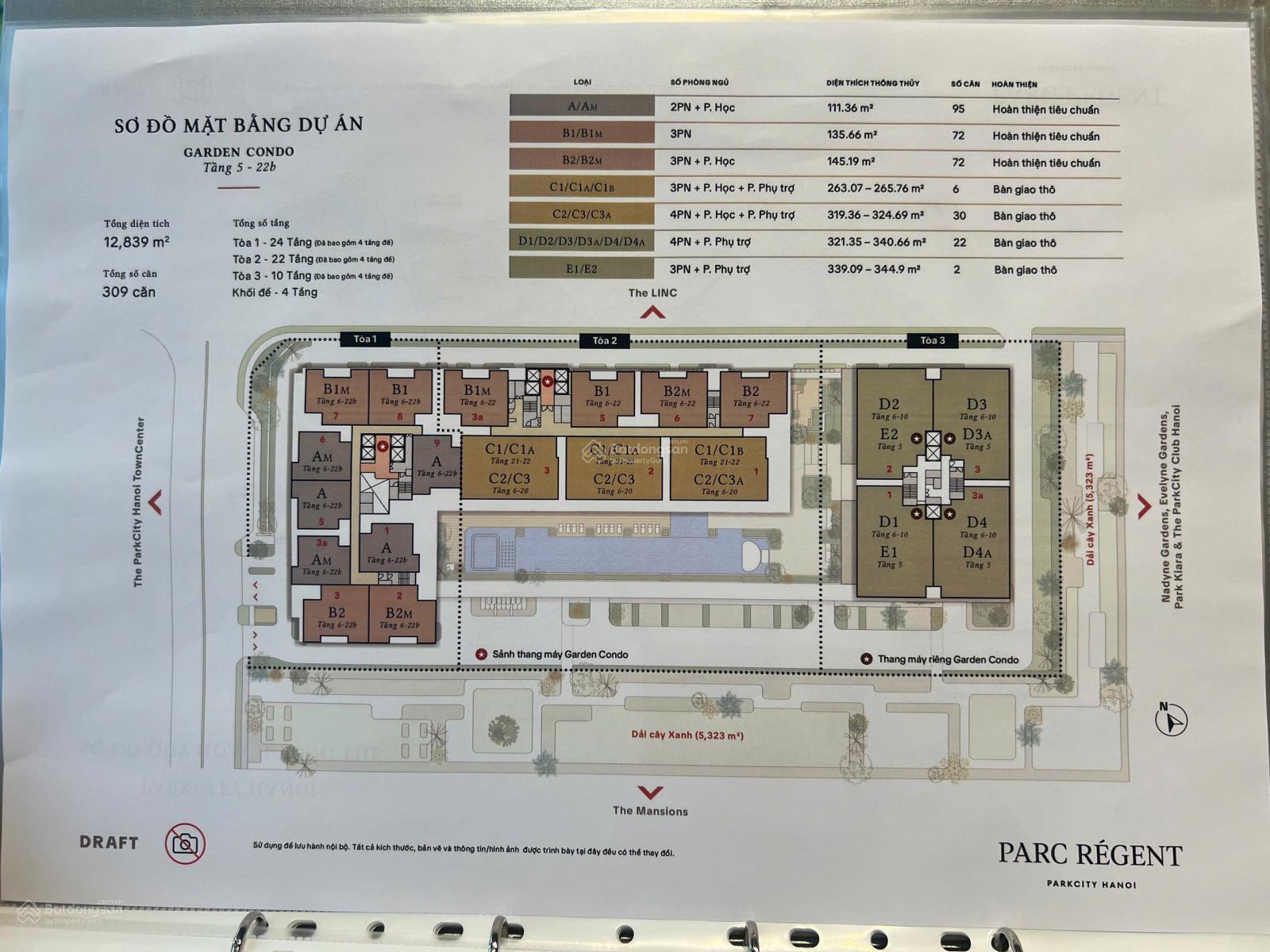 Độc quyền quỹ căn chuyển nhượng giá siêu tốt Parc Regent - Parkcity Hanoi