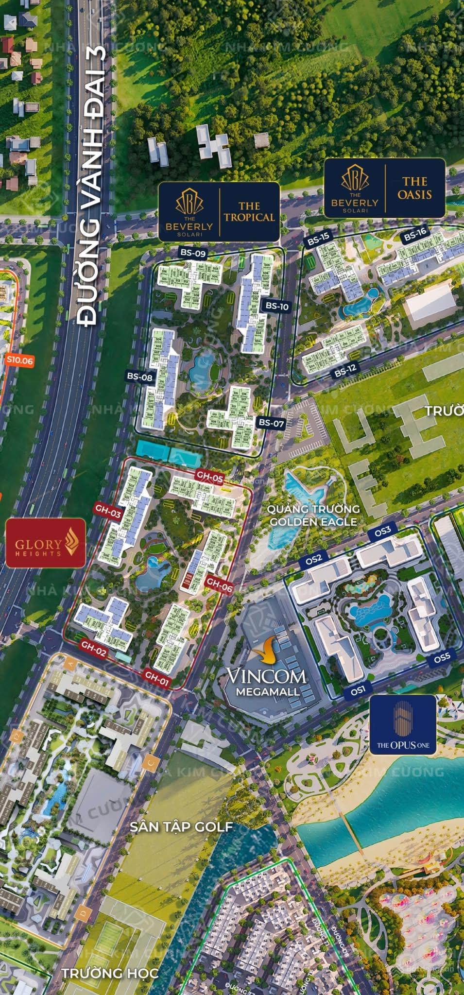 Glory Heights Đối diện Vincom Mega Mall | 59m2 chỉ từ 3,7 tỷ | Giỏ hàng đẹp Chiết khấu cao