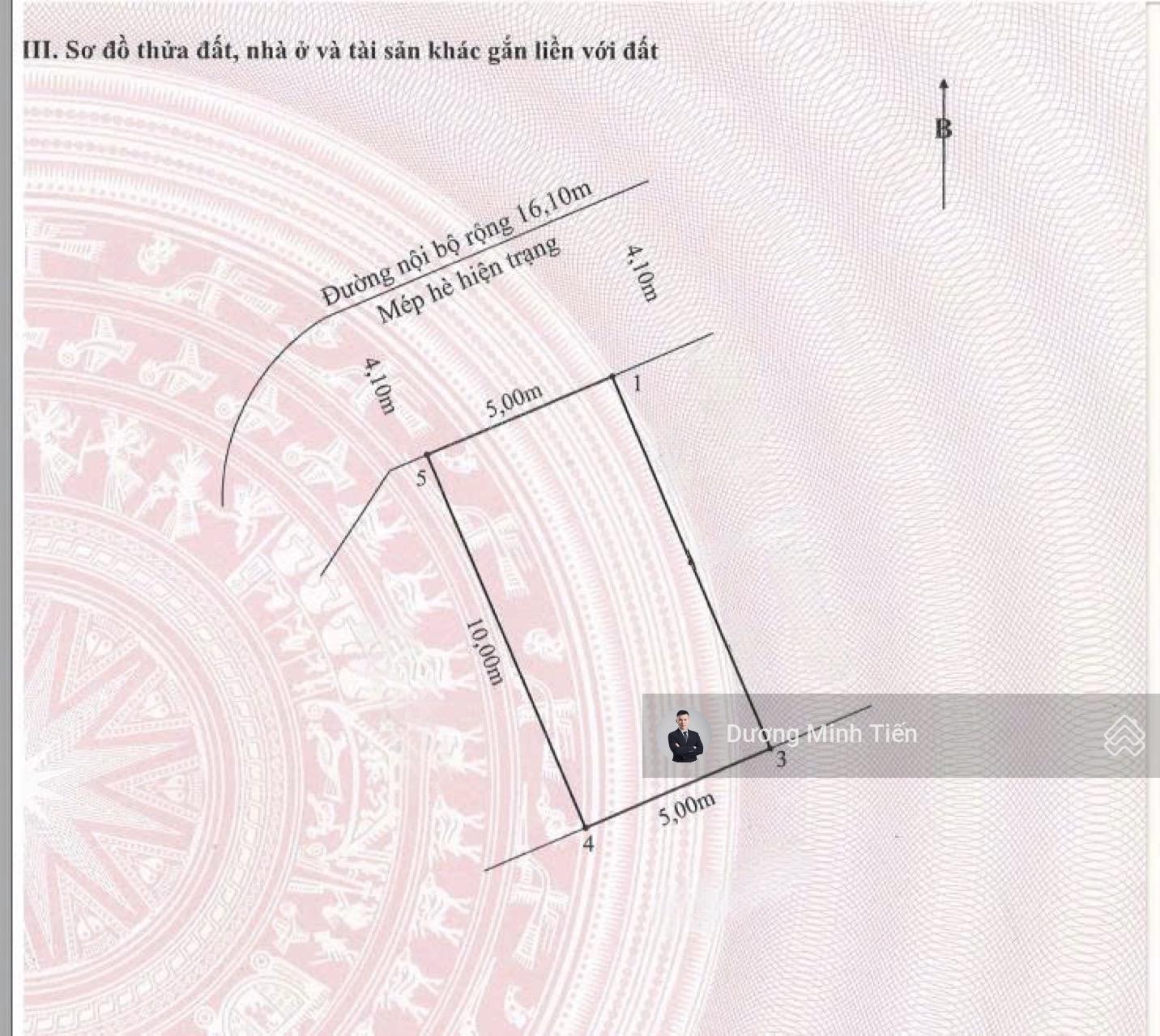 50m2 đất trục chính TĐC Cây Đa - Ngang 5m - Đường 16m