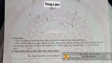 Ảnh thật - đất nền KĐT Vườn Đào, mặt vườn hoa yên tĩnh. DT 283m2 - ngang 13m - hạ giá bán nhanh