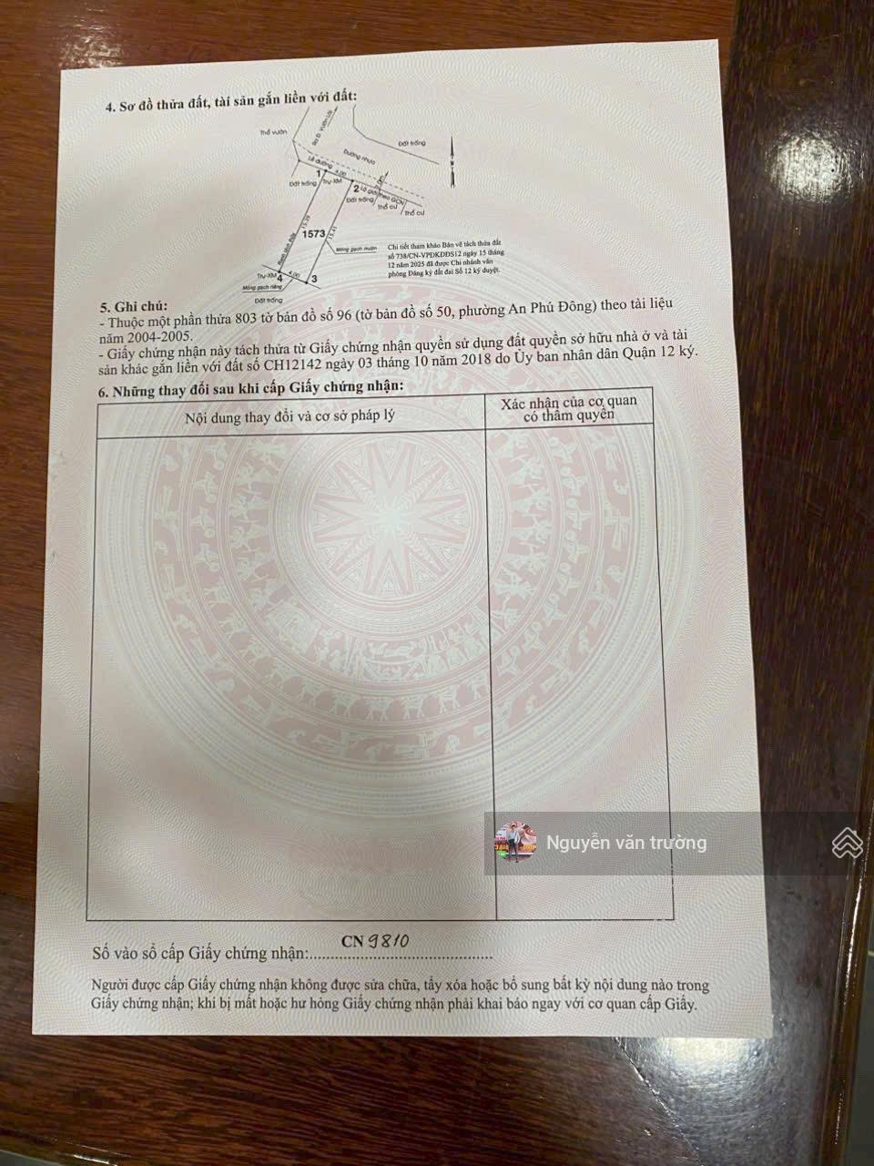 Bán đất hẻm 94 Vườn Lài An Phú Đông Quận 12 giá tốt 4mx15.4m hay 8mx21m