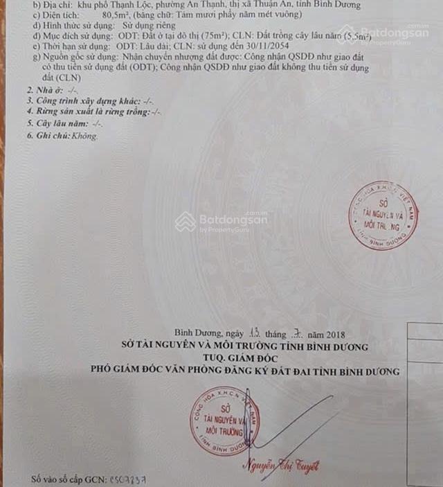 Tôi bán nhà An Thạnh 02 sát trung tâm Thủ Dầu Một | 75m thổ cư giá 2,58 tỷ