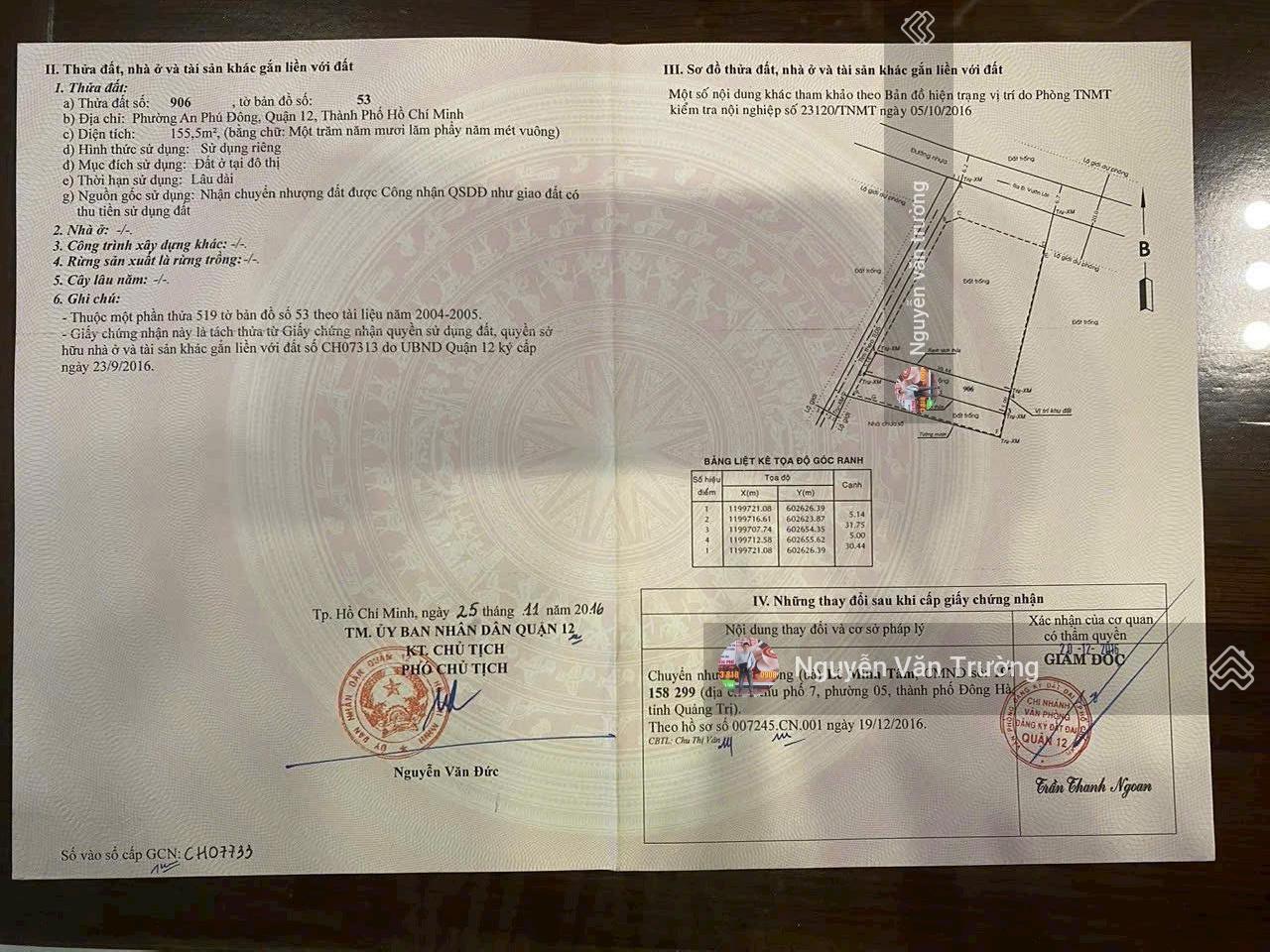 Bán đất 1 sẹc Sông Vàm Thuật thông ra hẻm 140 Vườn Lài. 5mx31m hay 7mx40m