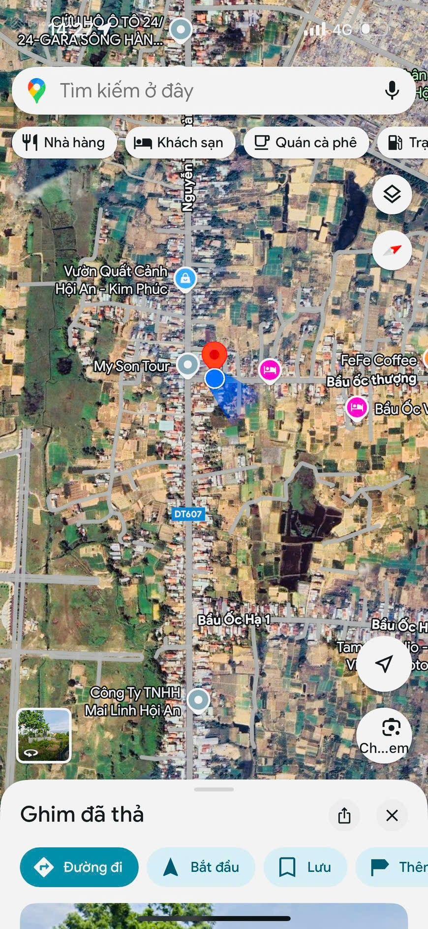 540m2 ngang 12m m MT đường nhựa 7,5m Bầu Ốc Thượng Cẩm Hà Hội An cách 15m đường NTThanh giá 20tr/m2