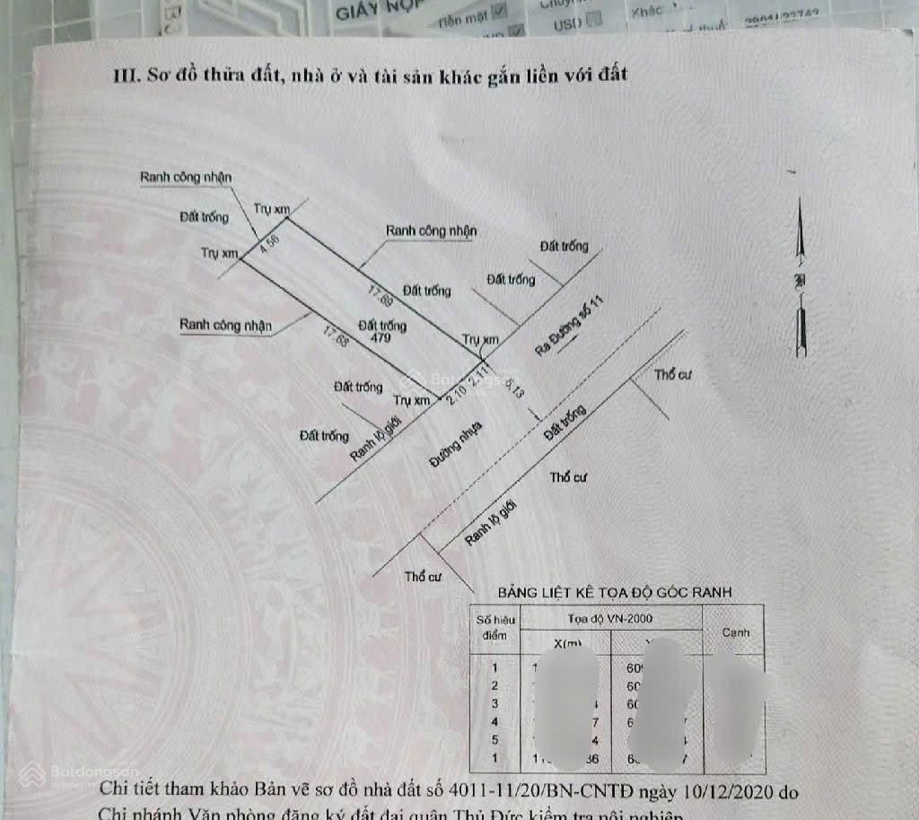 Bán Lô đất, khu phân lô đường xe Tải tránh, ngay Ga Metro, Đặng Văn Bi DT 76m2, SHR giá 7tỷ.
