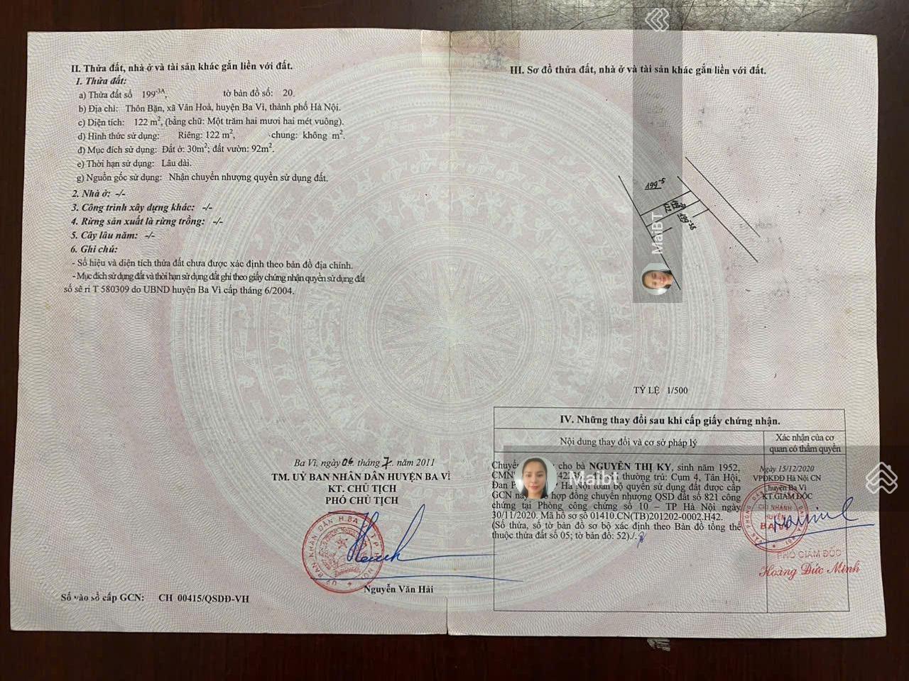 122m2 5m ngang đất mặt đường nhựa vị trí trung tâm giá 2,4 tỷ