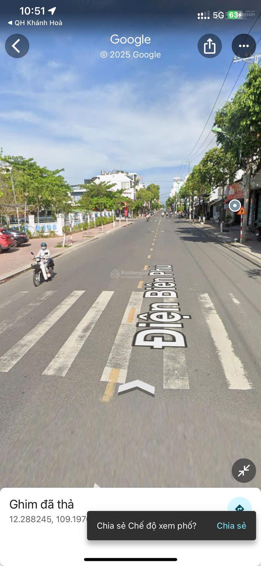 Bán đất mặt tiền Điện Biên Phủ phường Bắc Nha Trang hiện đang cho thuê mặt bằng diện tích 200,4m2