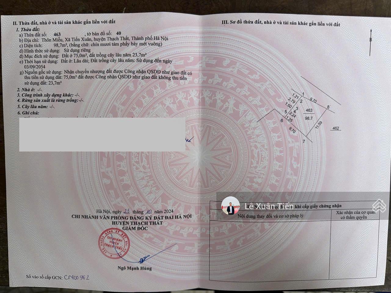 Lô đất 98,7m2, mặt tiền gần 10m, cách Metro & đại lộ Thăng Long 300m. Rẻ nhất thị trường Lô đất 98,7m2, mặt tiền gần 10m, cách Metro & đại lộ Thăng Long 300m. Rẻ nhất thị trường