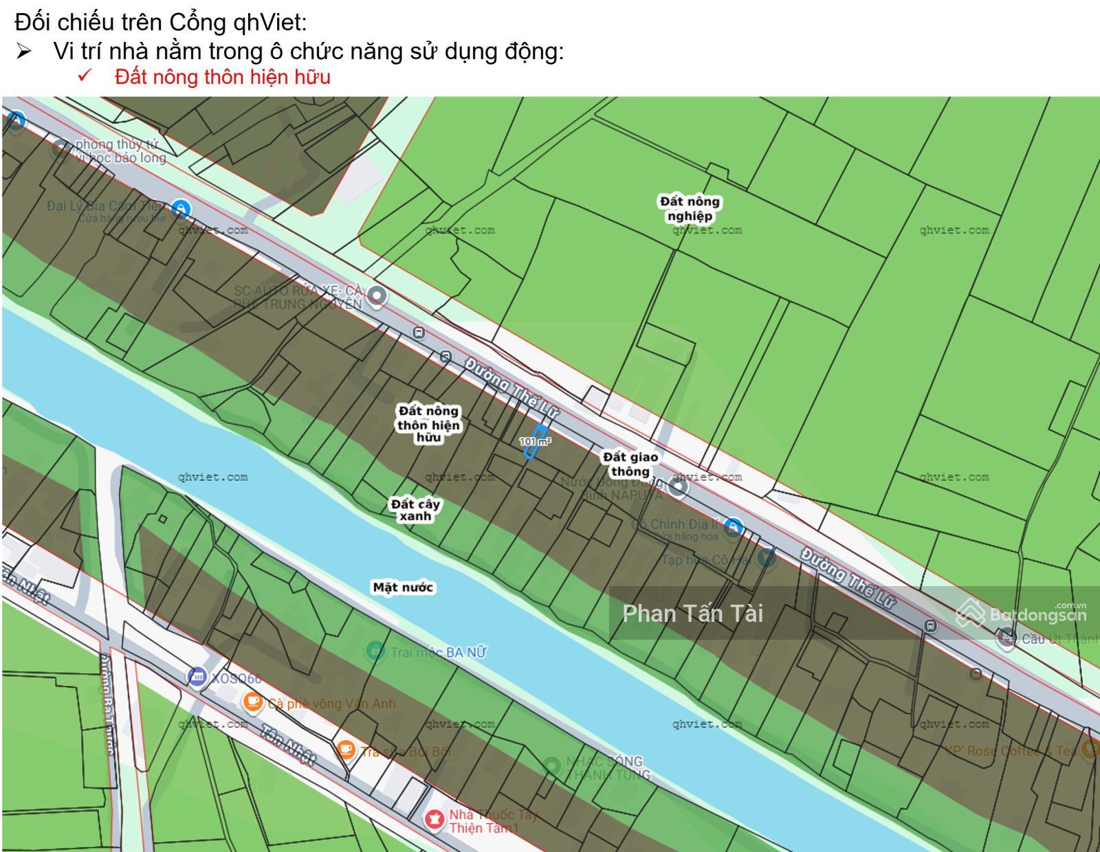 Đất mặt tiền Thế Lữ ngang 5m 85,6m2 full thổ đã trừ LG, cạnh Võ Trần Chí, KCN Lê Minh Xuân, BV Nhi