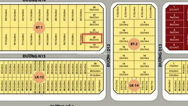 Bán nền biệt thự giá tốt DT 202,5m2(9x22,5) giá 20,7tr/m2. 4tỷ200 tr. Xung quanh nhà của đông đúc