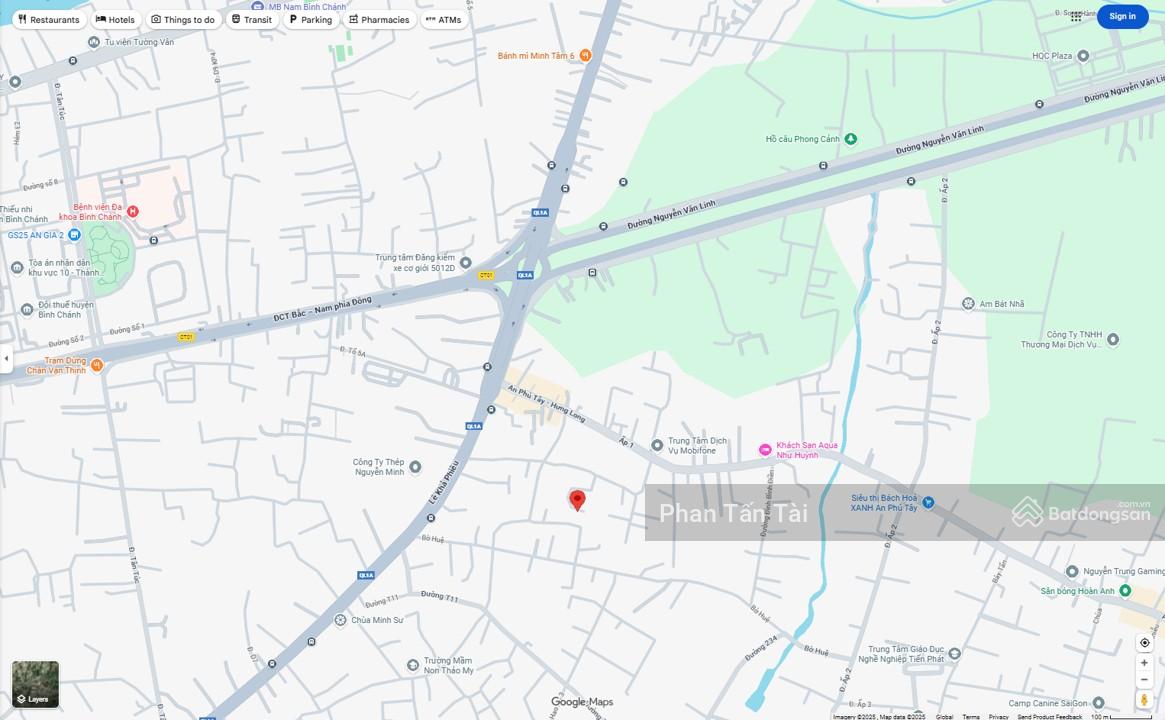 Đất An Phú Tây gần Đầu mối Bình Điền Chánh chủ bán ngang 5,8m 153.2m² ODT /161.2m² CN giá 3.2 tỷ