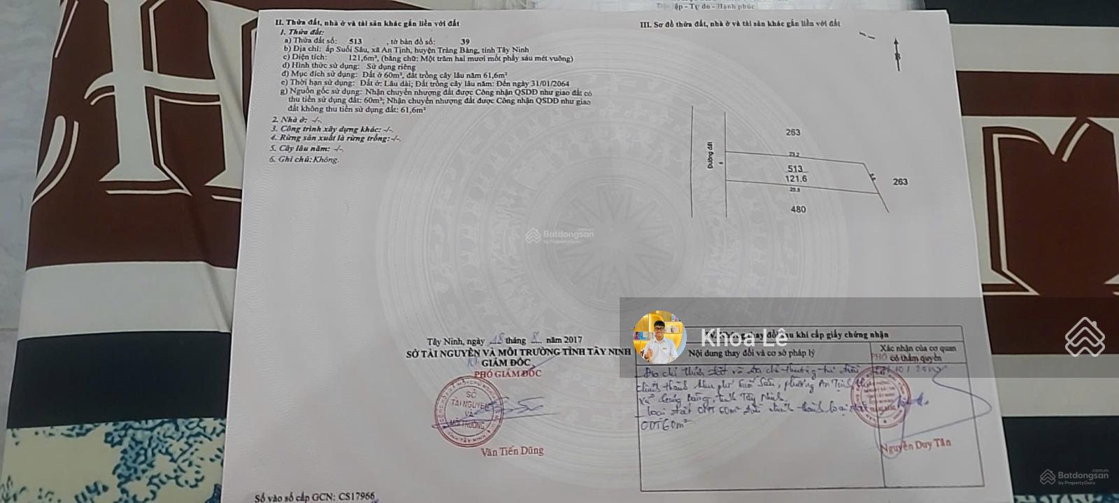 Chính chủ - bán đất sẳn thổ tại ấp suối sâu, trảng bàng. 121m2, SHR sang tên ngay. Giá 660tr Chính chủ - bán đất sẳn thổ tại ấp suối sâu, trảng bàng. 121m2, SHR sang tên ngay. Giá 660tr