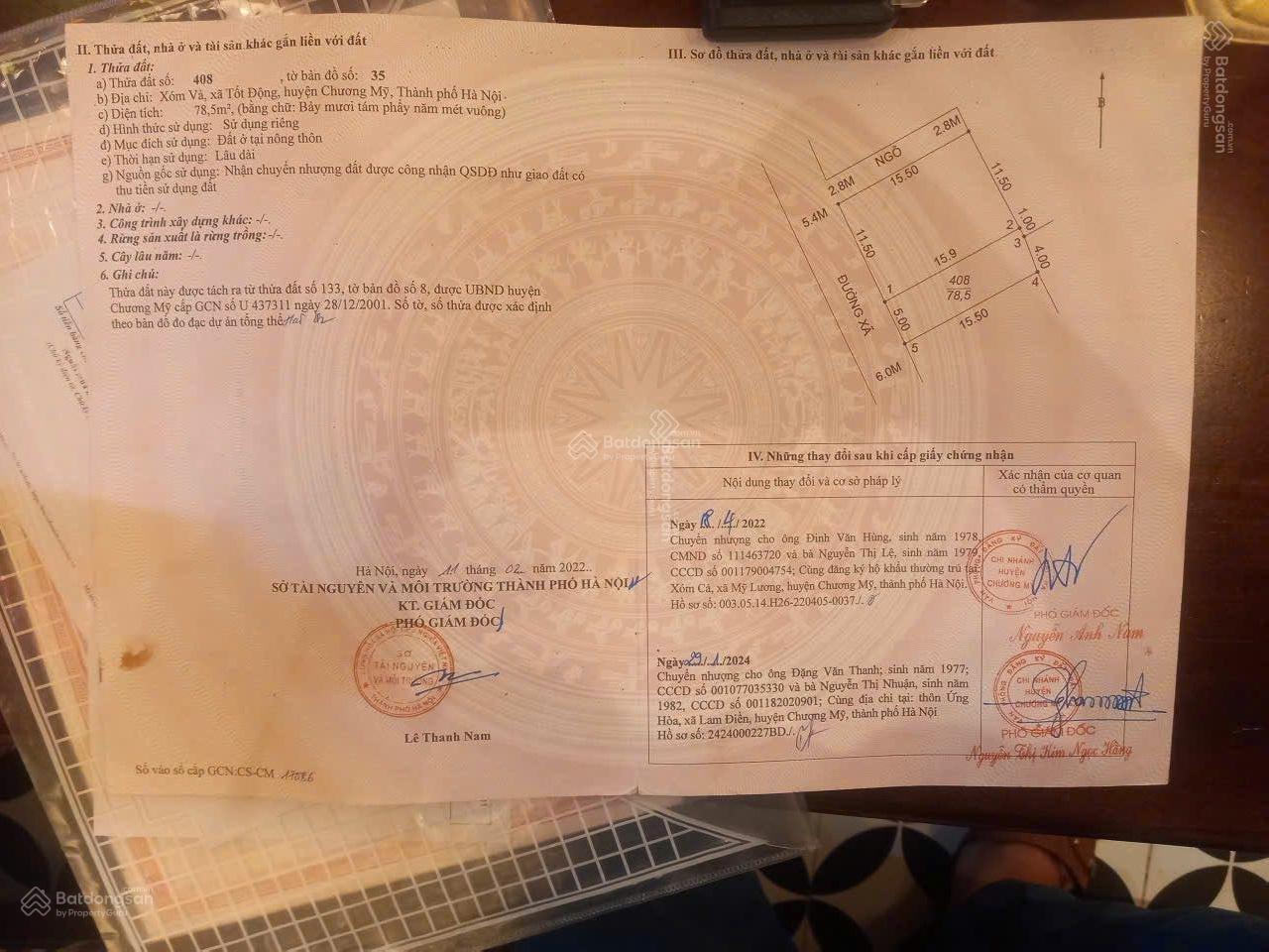 Đất trục chính xã Tốt Động, Chương Mỹ. 78m2 full thổ cư loanh quanh chỉ 3 tỷ35