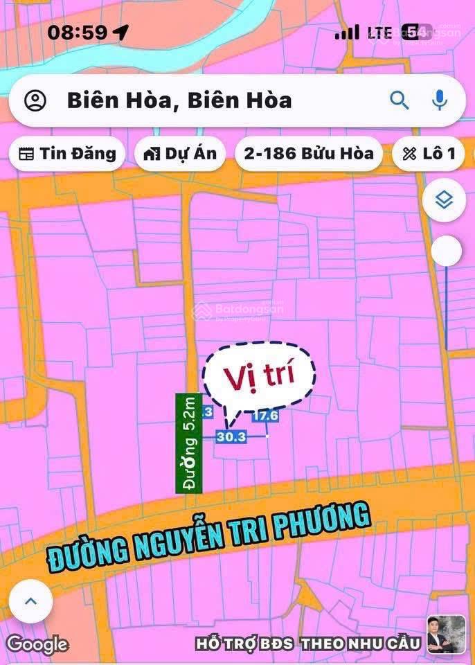 Hàng mới ra 3 lô đất sổ riêng thổ cư 100% vị trí 2 đường Nguyễn Tri Phương. Giá chỉ 2,65 tỷ/ lô