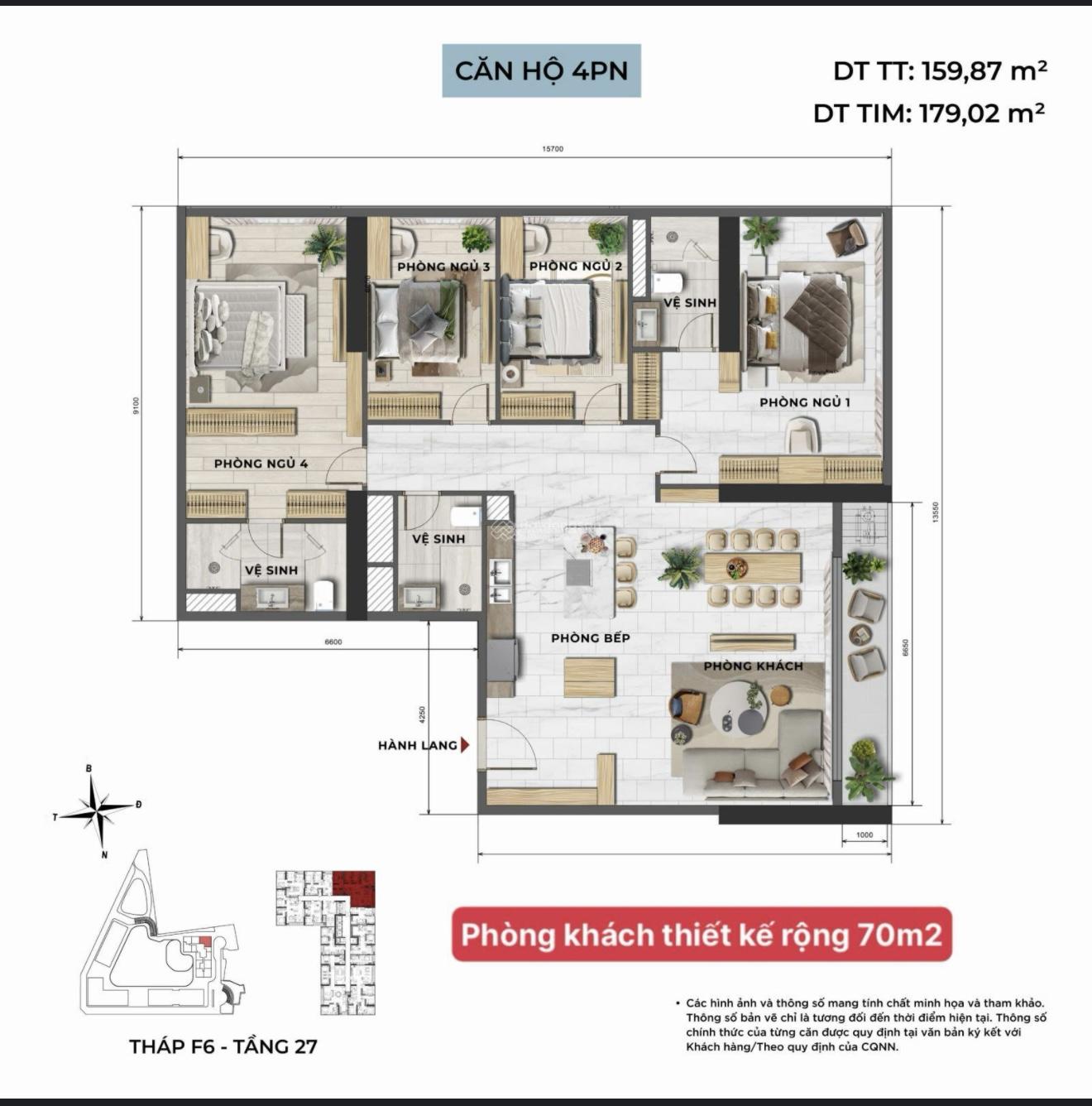 PKD CĐT bán căn góc 4PN ban công Đông Nam giá từ 126tr/m2 giá tốt nhất Sun Feliza Suits Cầu Giấy