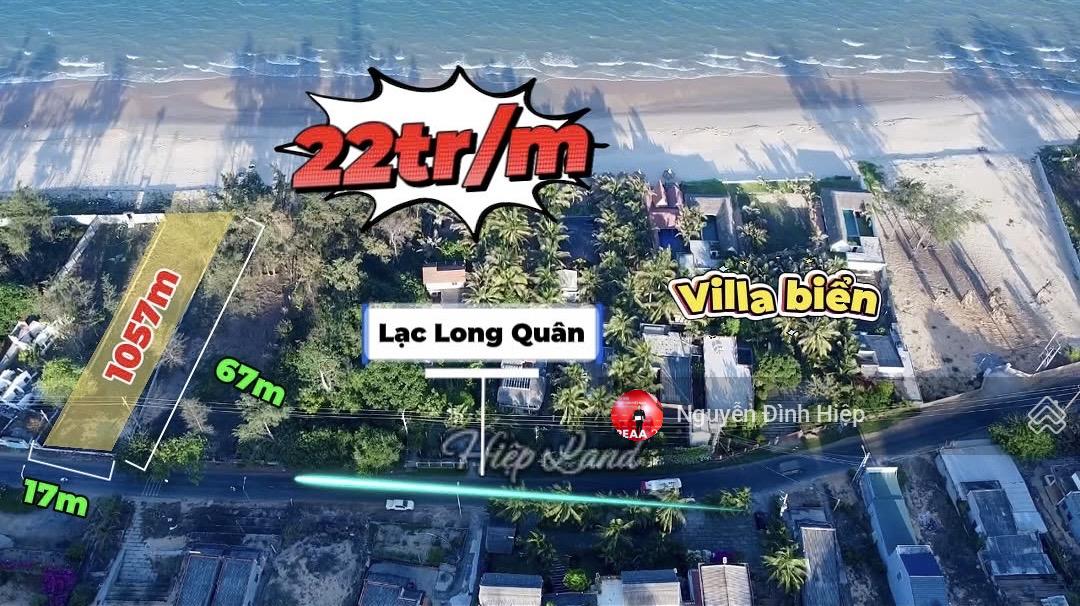 Bán 1057m2 có 200m2 thổ cư mặt tiền biển Lạc Long Quân, Tiến Thành giá tốt 22tr/m2 Bán 1057m2 có 200m2 thổ cư mặt tiền biển Lạc Long Quân, Tiến Thành giá tốt 22tr/m2