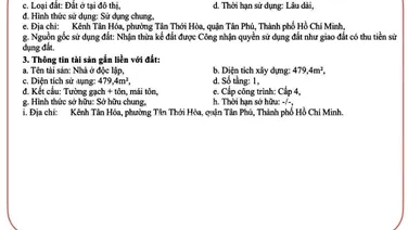 Nhà mặt tiền Kênh Tân Hóa - Tân Phú, 3315m2, giá 220 tỷ TL