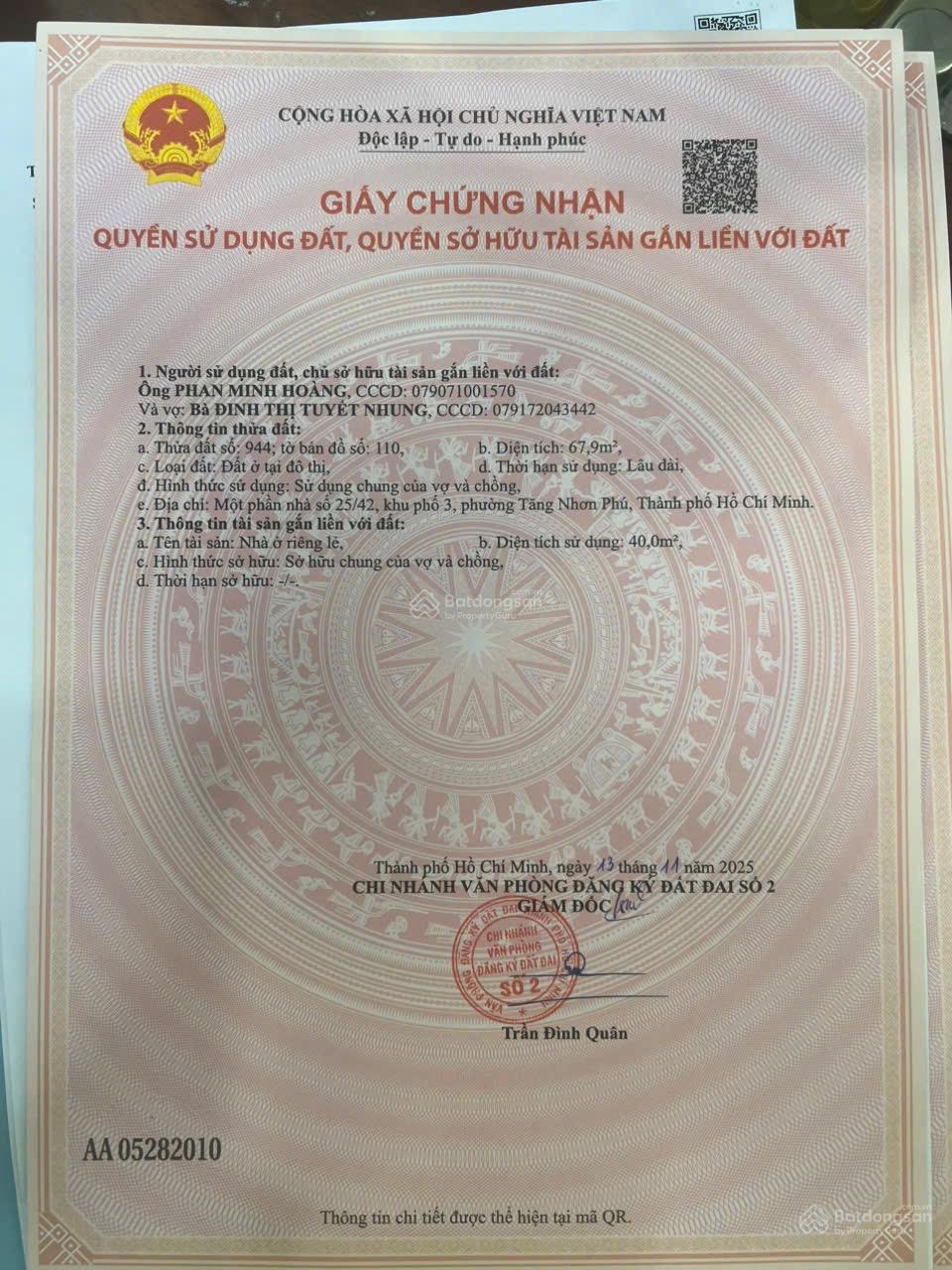 Chính chủ cần bán đất 4,5x17,5 m hem ô tô tránh nhau