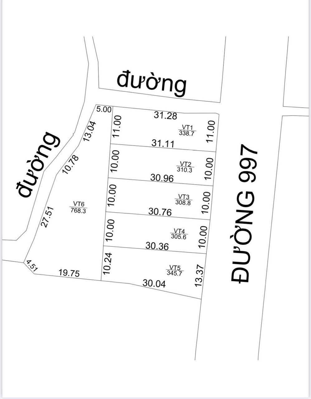 Mặt tiền đường nhựa 997, gần KCN Đất Đỏ TP.HCM