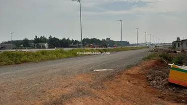 Đất nền sổ hồng riêng mặt tiền đường song hành cao tốc. 108m2 thổ cư 98m2. Cách sân bay 2km